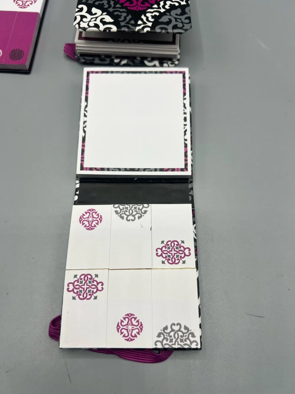 Vera Bradley Canterberry Magenta Lot of 4 Notepads and Pouch